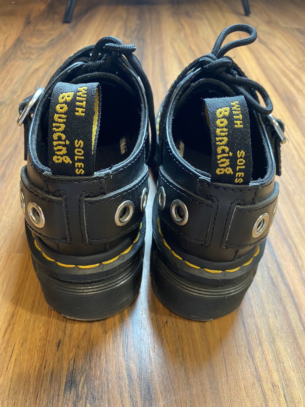 Dr. Martens × Vintage Dr. Martens AUDRICK HARDWARE LEATHER PLATFORM SHOES Size US 6.5 / IT 36.5 - 5 Thumbnail