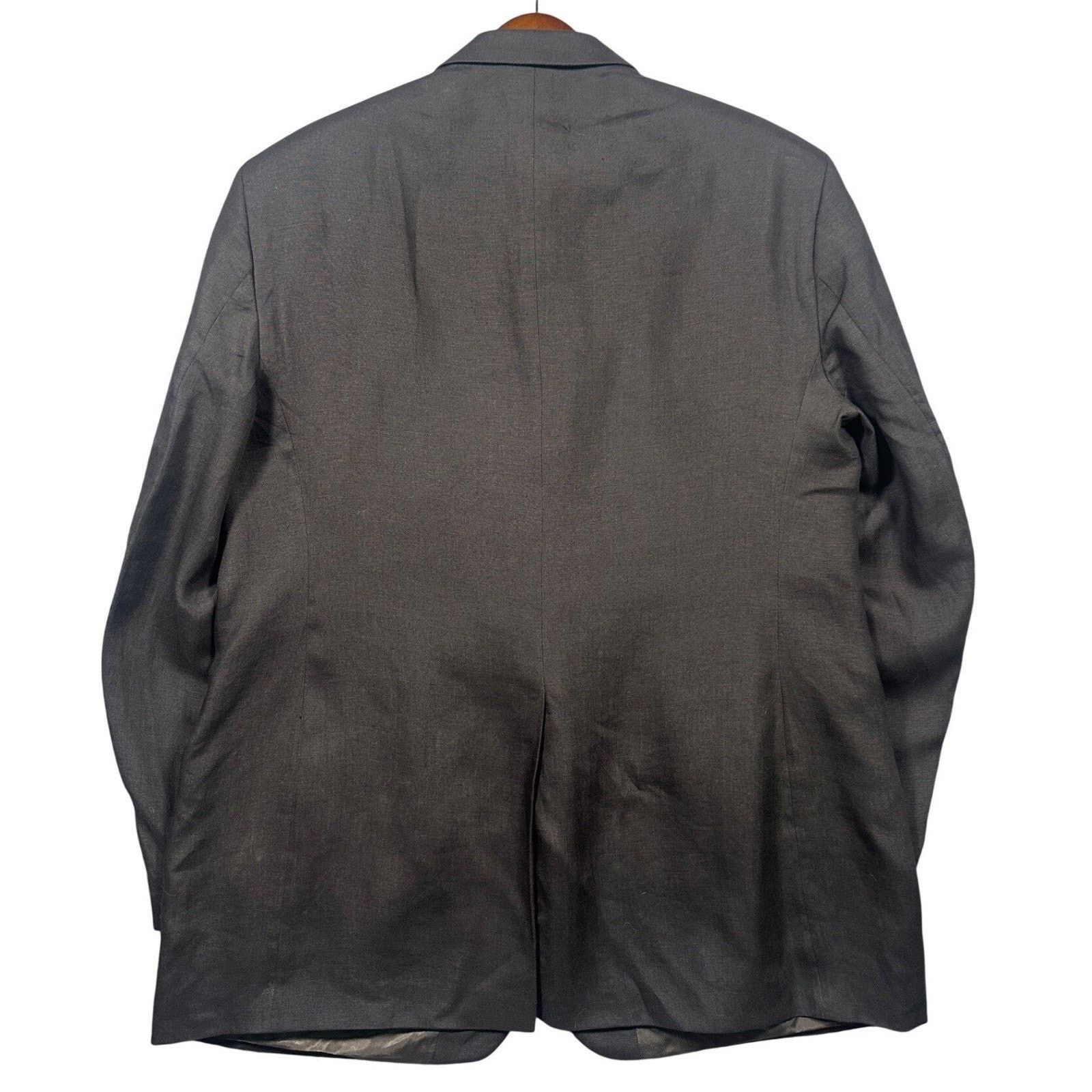 Paul Fredrick Paul Fredrick Blazer Mens 48XL Charcoal 2 Button Suit Jacket Size 48L - 3 Thumbnail