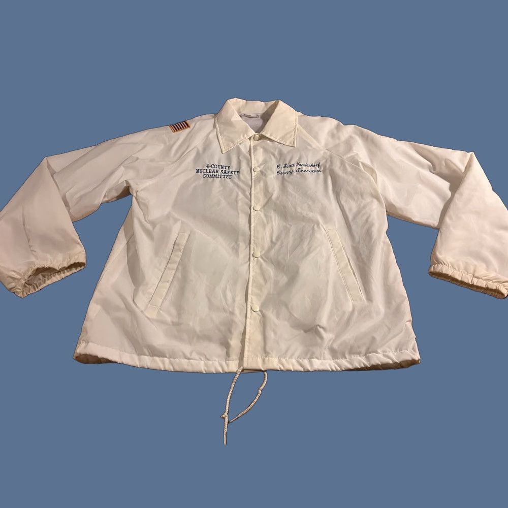 Vintage VINTAGE Rockland County Nuclear Safety Committee Jacket Men’s Large White 80s Size US L / EU 52-54 / 3 - 1 Thumbnail