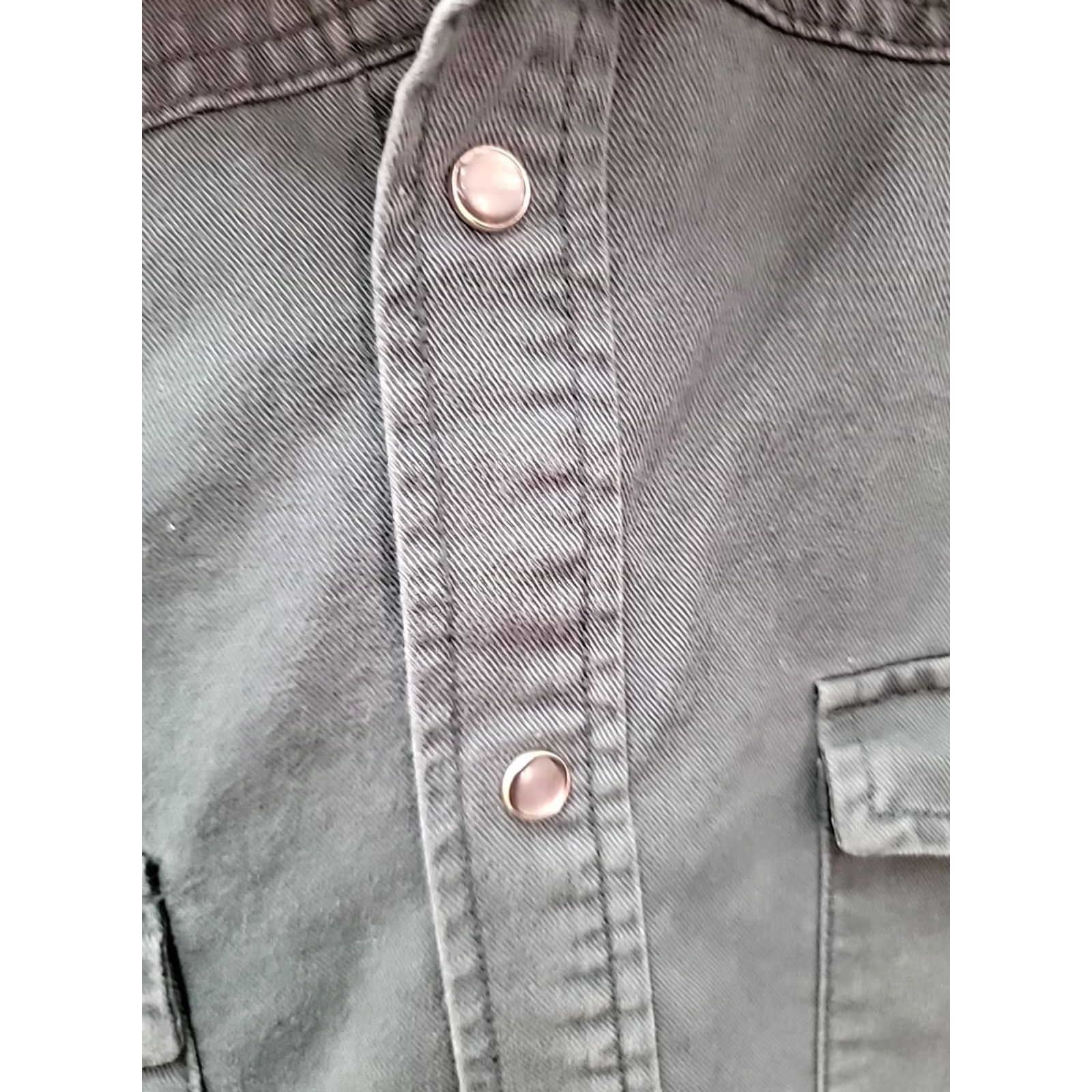 Gap VINTAGE GAP Denim Western Shirt Mens L Green Pearl Snaps 90s Cowboy Cotton Button-Up Size US L / EU 52-54 / 3 - 3 Thumbnail