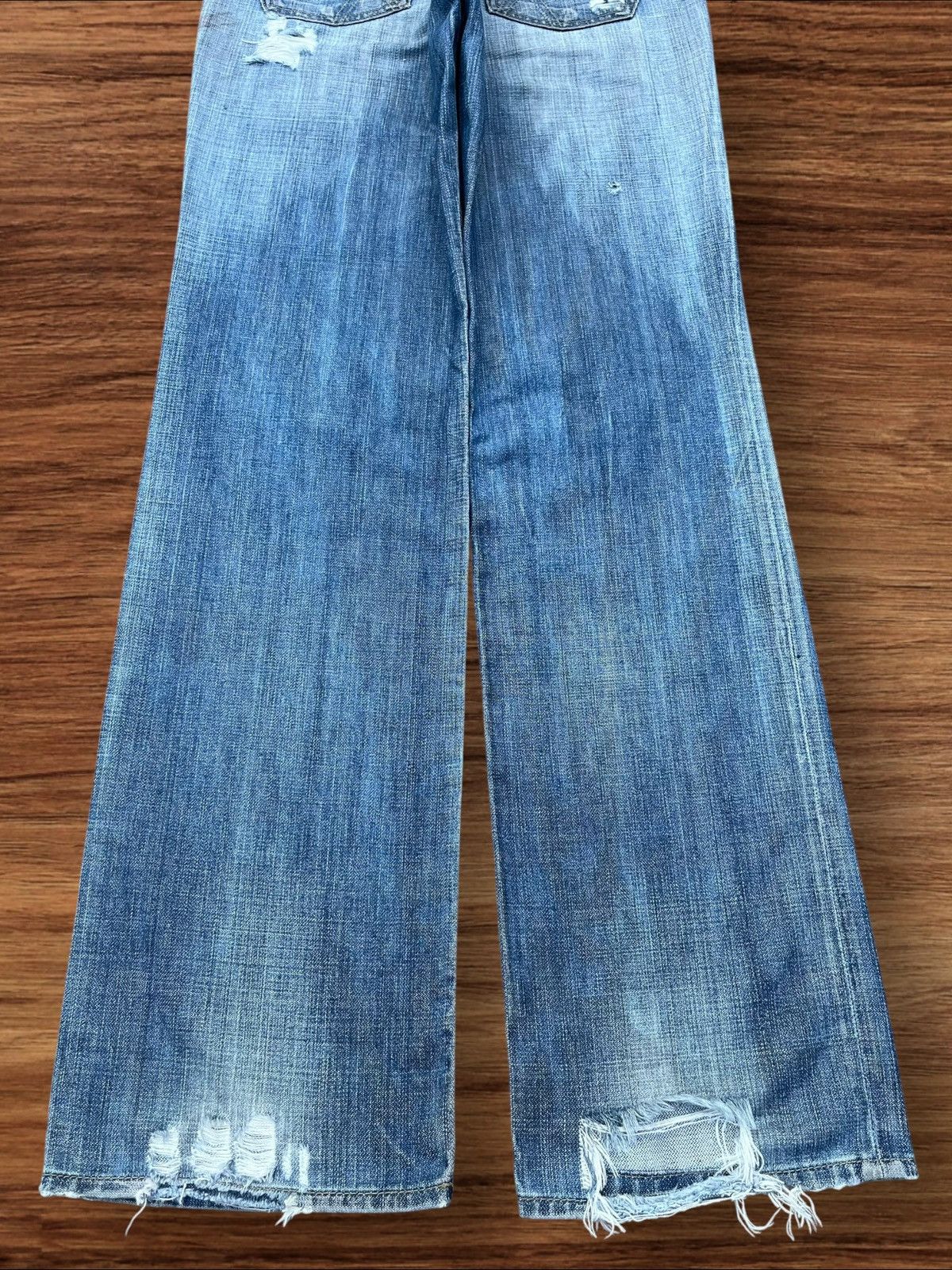 GAS × Japanese Brand Vintage Japanese Brand Blue Washed Mid Rise Wide Leg Jeans Size US 32 / EU 48 - 7 Thumbnail