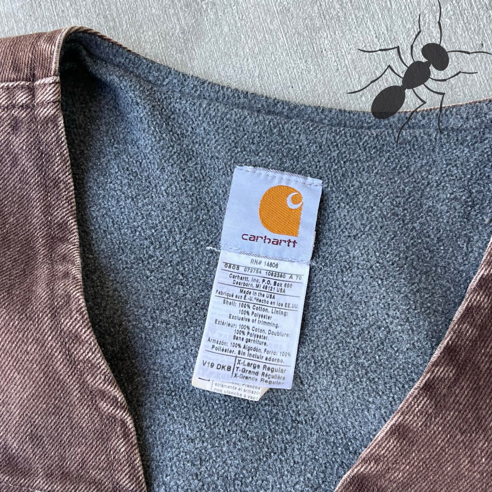 Carhartt × Vintage Carhartt V19 DKB brown work wear vest Size US XL / EU 56 / 4 - 7 Thumbnail