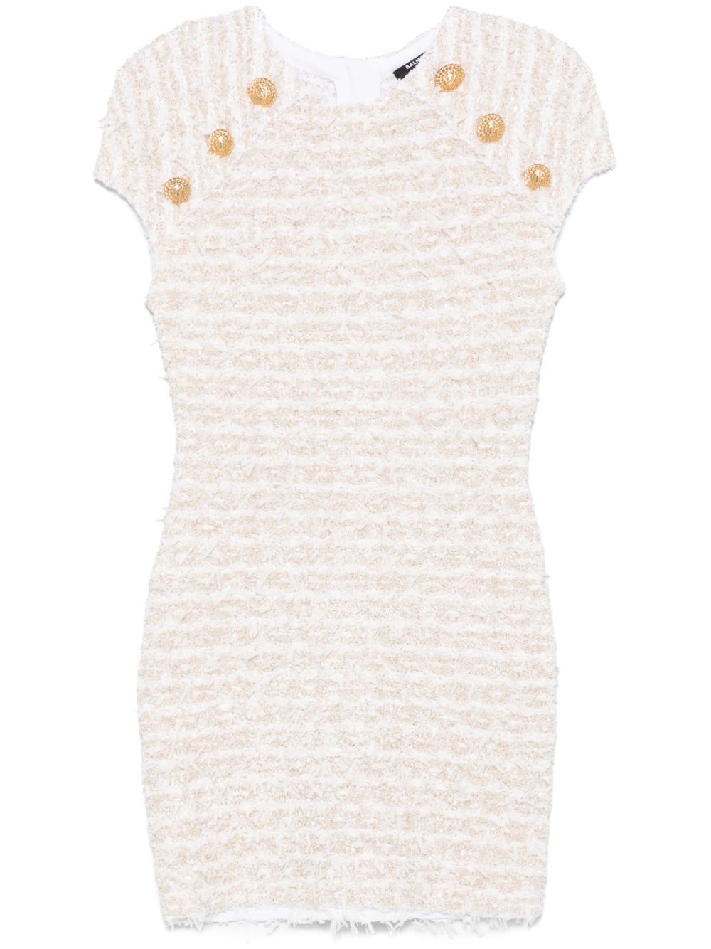 Balmain TWEED MINI DRESS Size S / US 4 / IT 40 - 1 Thumbnail