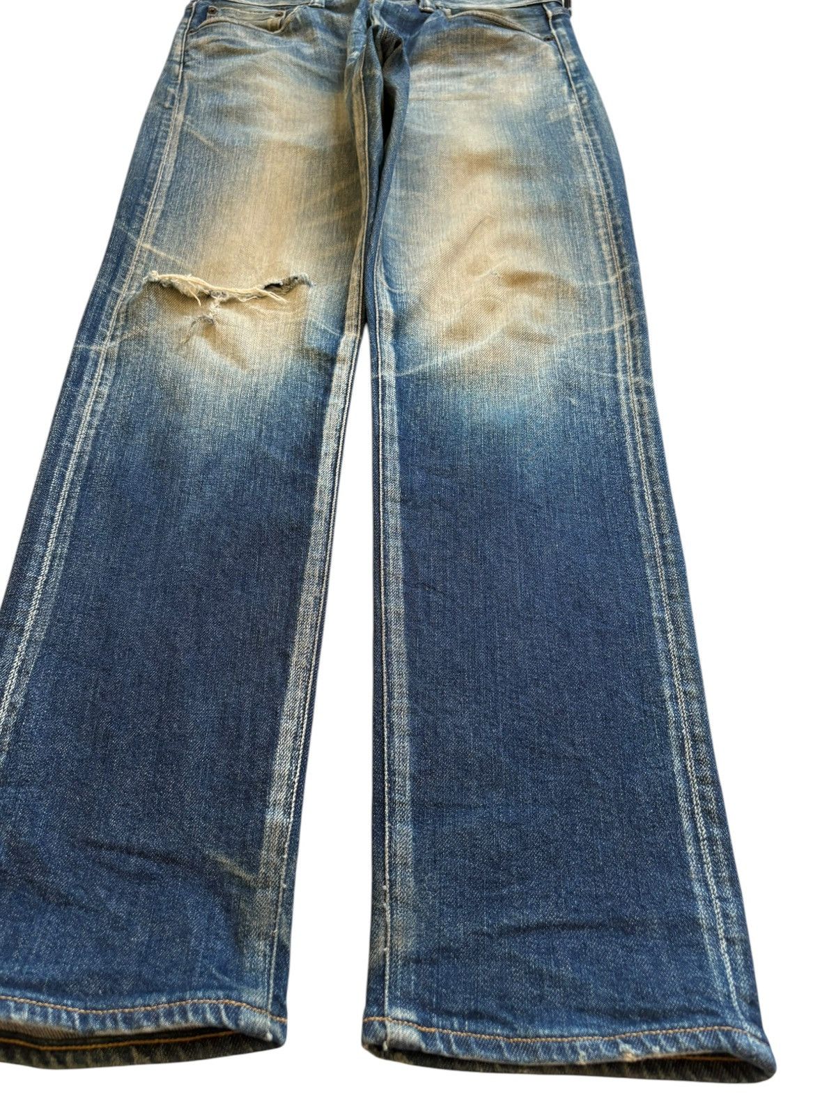 Vanquish Vintage Vanquish Ryo Ishikawa Selvedge Rusty Wash Rip Jeans Size US 32 / EU 48 - 8 Thumbnail