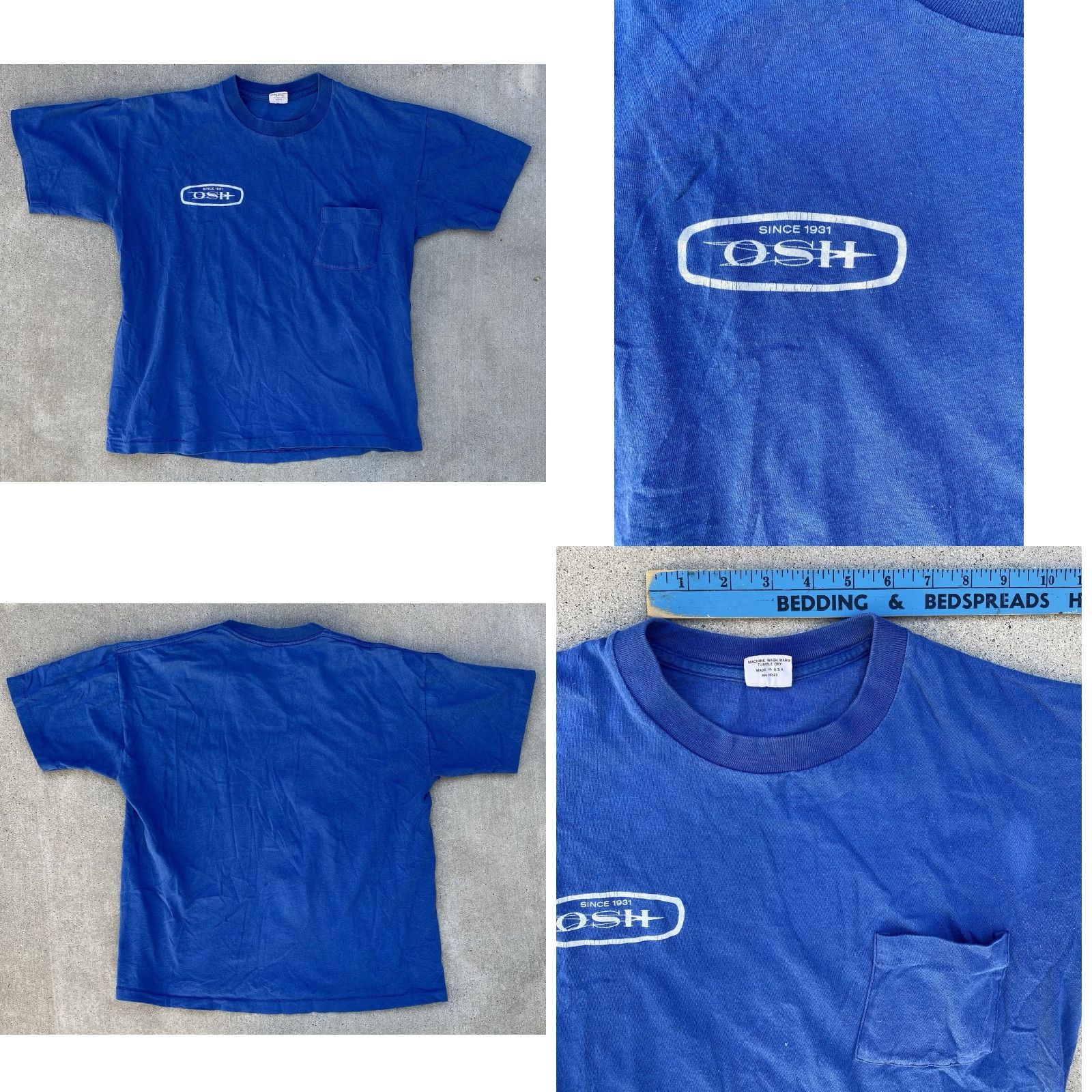 Vintage VINTAGE OSH Pocket Tee T-Shirt Blue L Men Small Stitch Since 1931 OSH Single Stitch Pocket Tee T-Shirt Orchard Suppy Hardware L Size US L / EU 52-54 / 3 - 10 Thumbnail