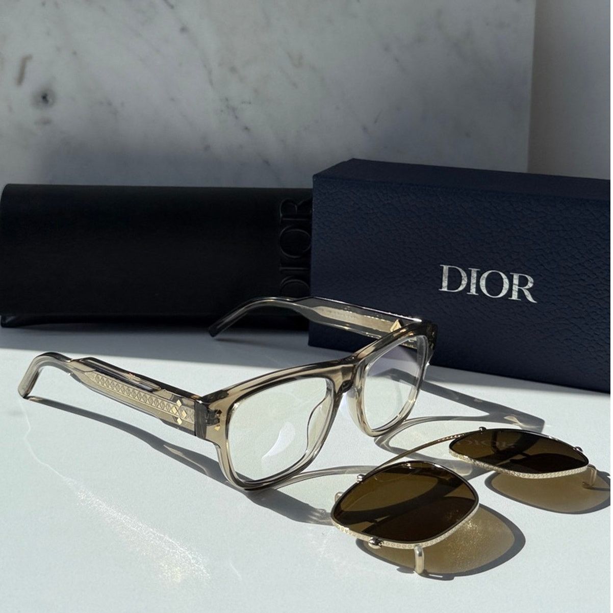 Dior NEW Dior CDDiamondO S10I Clip On Frames in Brown $720 Size ONE SIZE - 1 Thumbnail