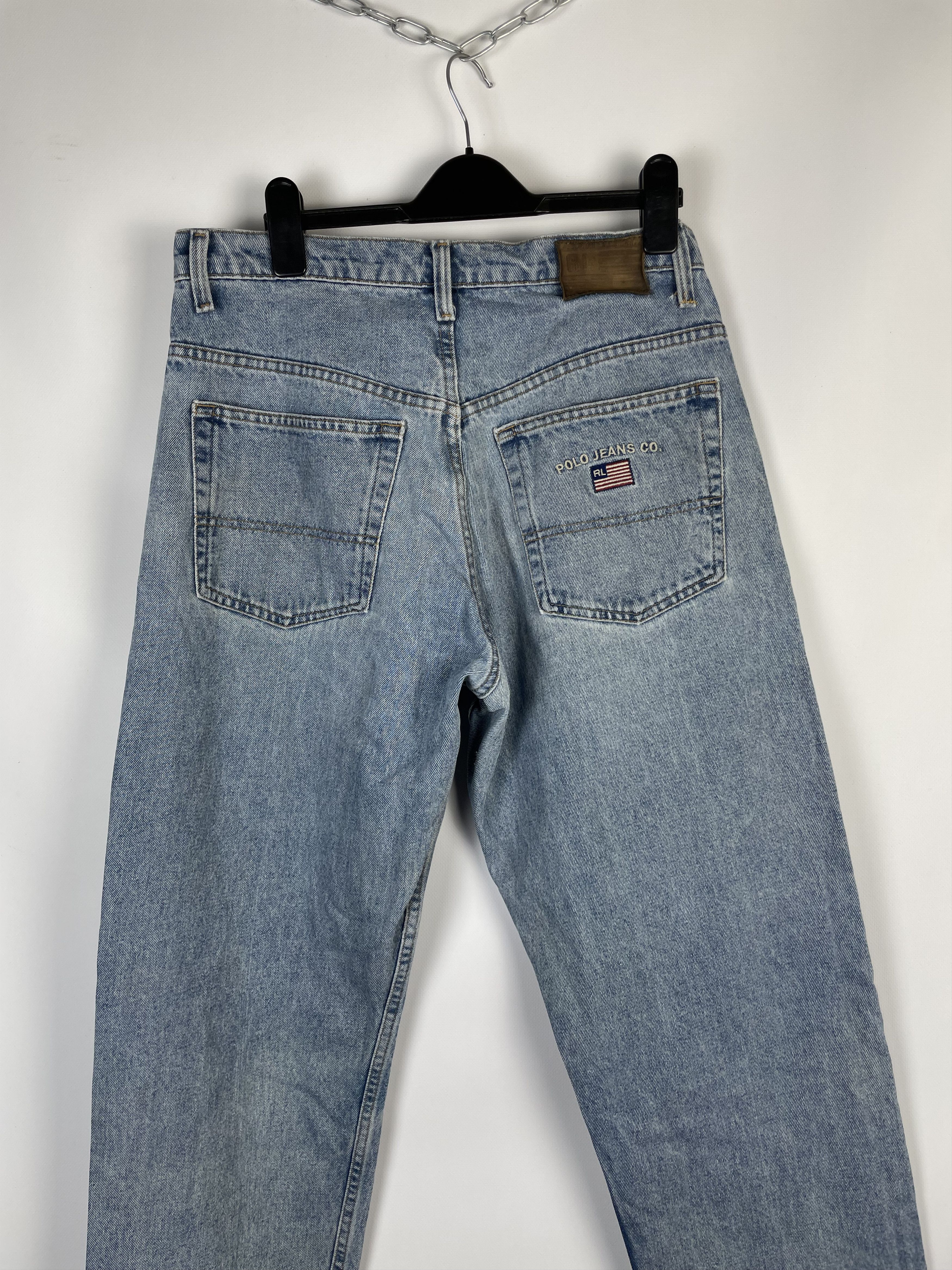 Polo Ralph Lauren VINTAGE POLO JEANS CO BAGGY DENIM FADED BLUE Size US 32 / EU 48 - 3 Thumbnail