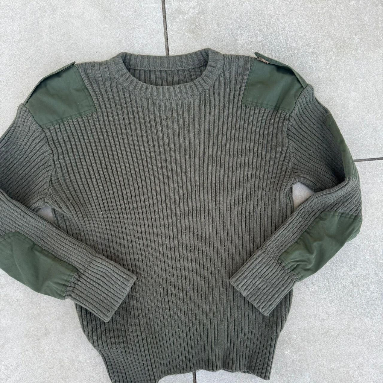 Vintage Vintage 90s Sweater Military Wool Green Dark Size US XL / EU 56 / 4 - 3 Thumbnail