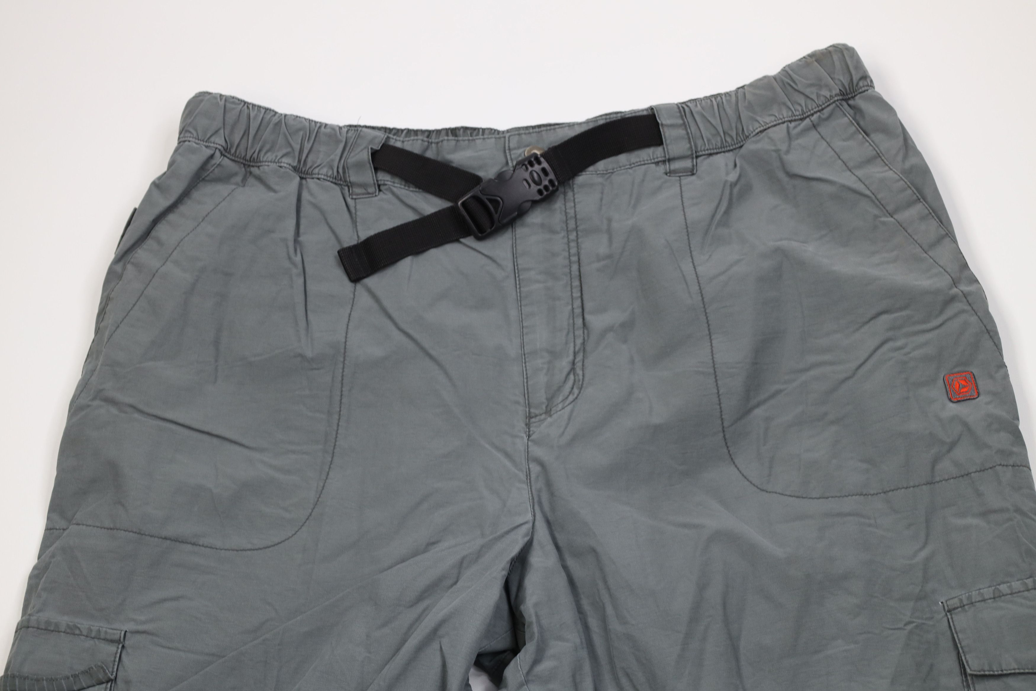 Vintage Vintage 90s Y2K Streetwear Belted Wide Leg Cargo Pants Gray Size US 38 / EU 54 - 2 Thumbnail