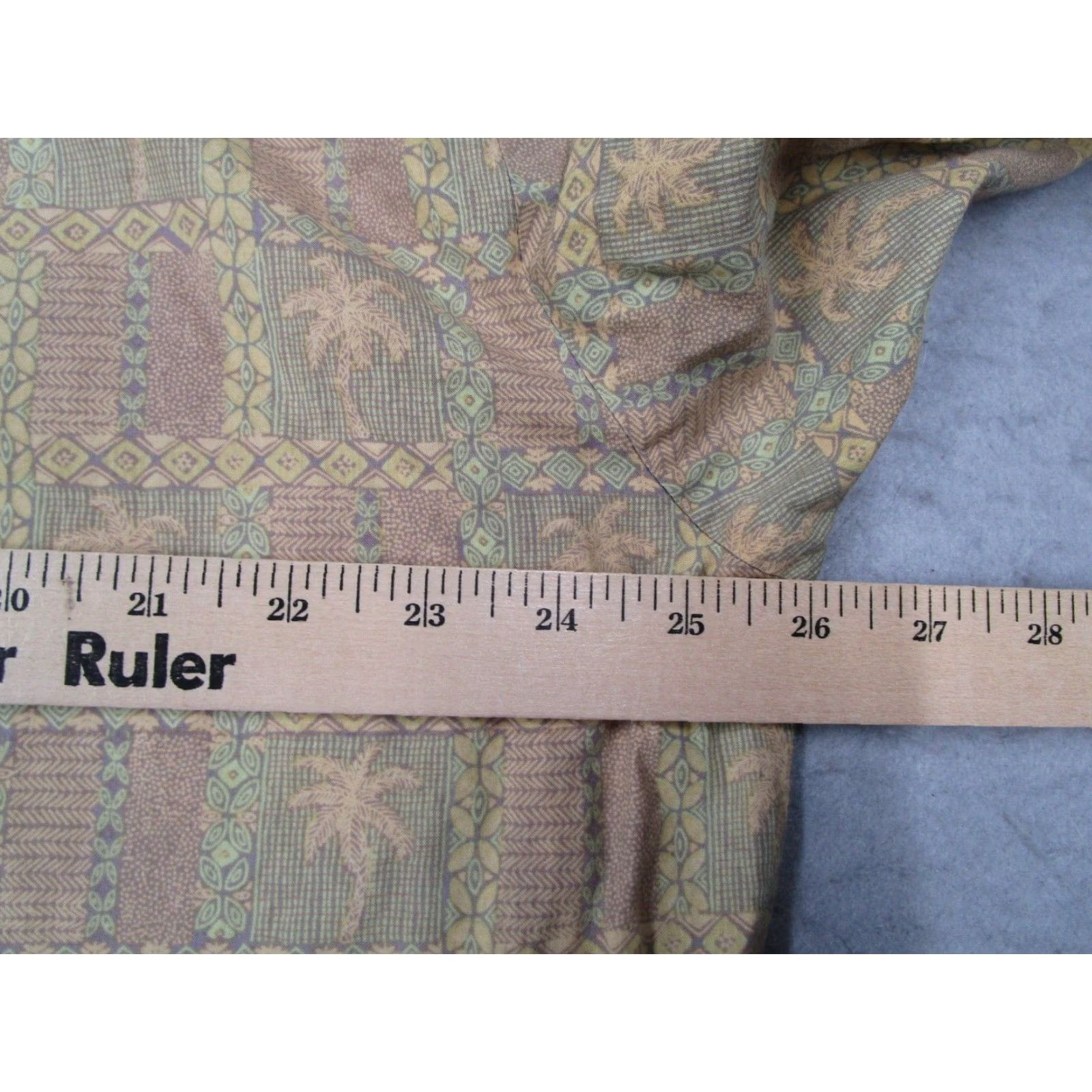 Tori Richard Tori Richard Shirt Men XL Beige Floral Short Sleeve Button-Up Hawaiian Cotton Lawn Palm USA - Vintage? No Size US XL / EU 56 / 4 - 6 Thumbnail