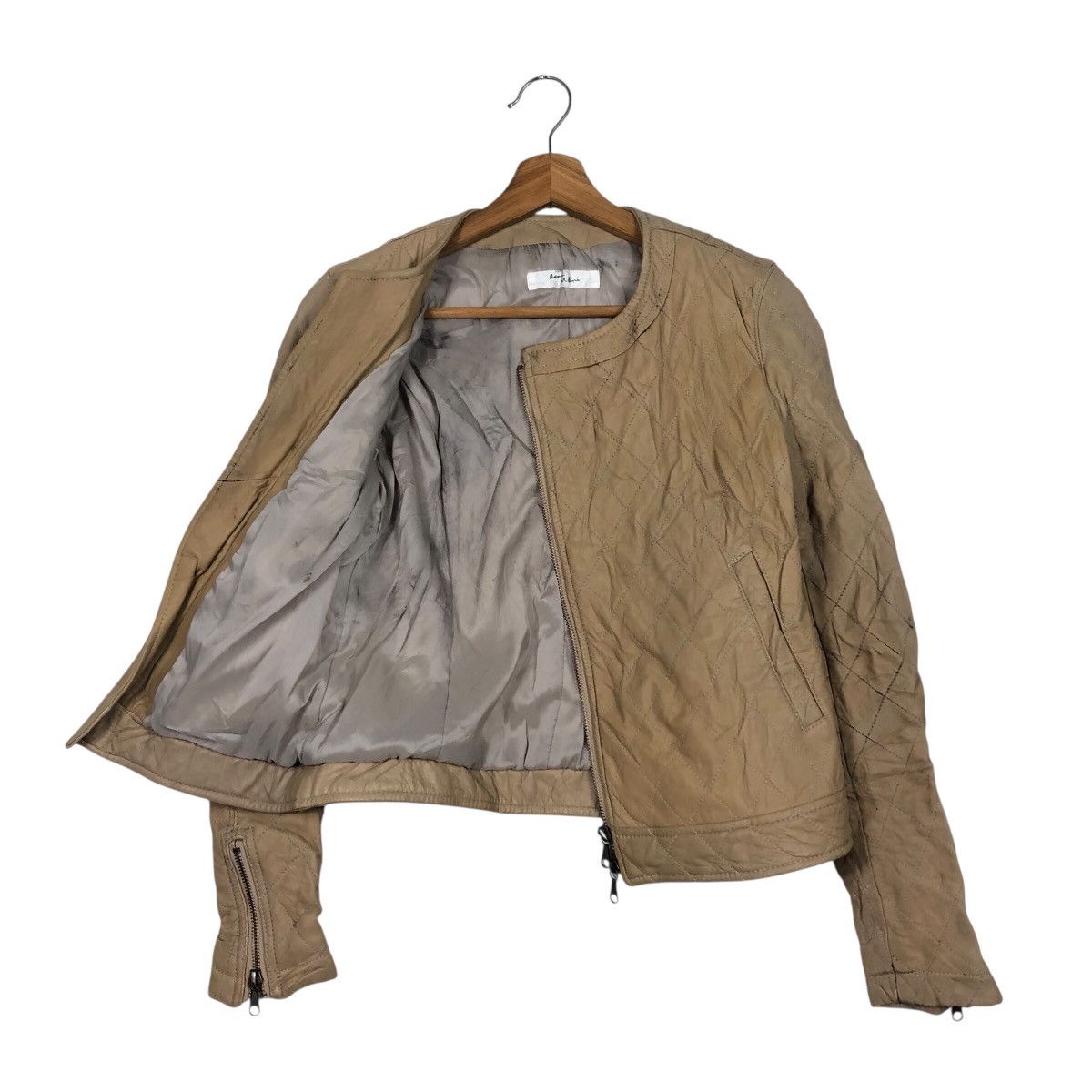 ADAM ET ROPE 📌Cropped Biker Leather Jacket Adam Et Rope Issey Miyake Size US M / EU 48-50 / 2 - 12 Thumbnail