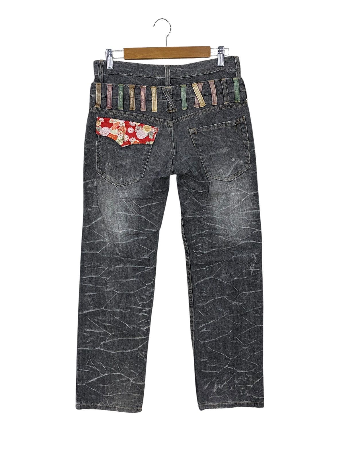 Japanese Brand Japanase brand nylaus clothing double waist flared denim Size US 31 - 4 Thumbnail