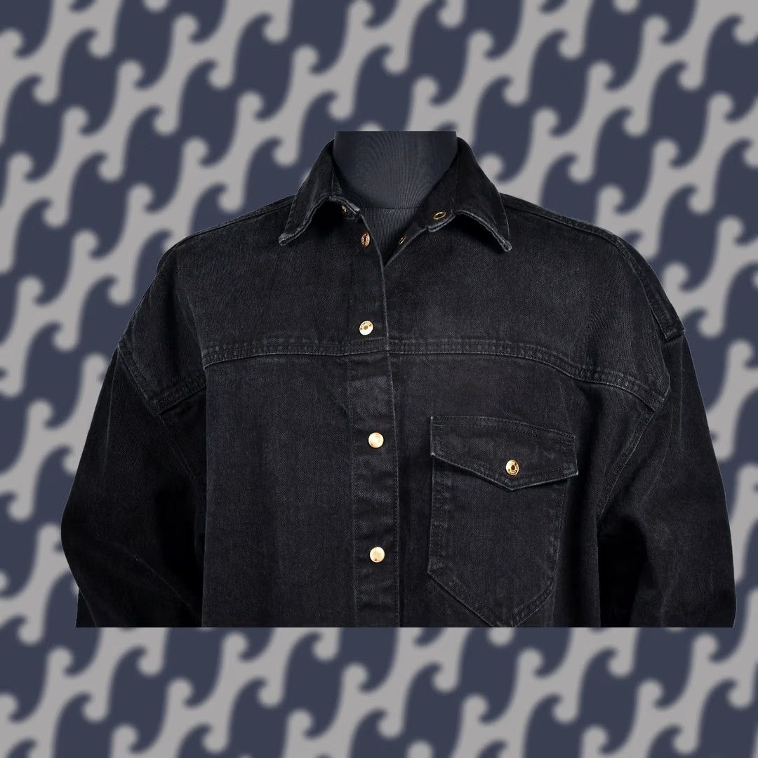 Tom Wood Tom Wood Shirt Jacket Denim Oversized Loose Fit Size S Womens Black Cotton Logo? Size S / US 4 / IT 40 - 1 Thumbnail