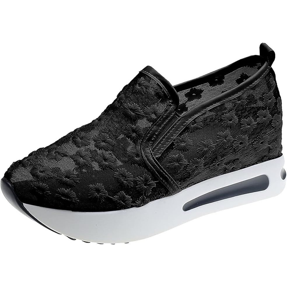 Other Fashion Sneakers Embroidery Floral Mesh Air Lace Slip On Size US 8 / IT 38 - 1 Thumbnail