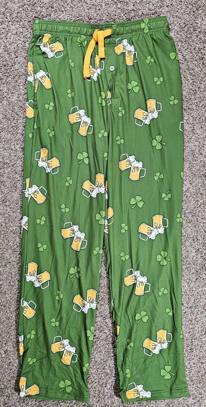 Designer Sleep Pants by Bioworld Sz Small Beer & Shamrock Drawstring Size ONE SIZE - 1 Thumbnail
