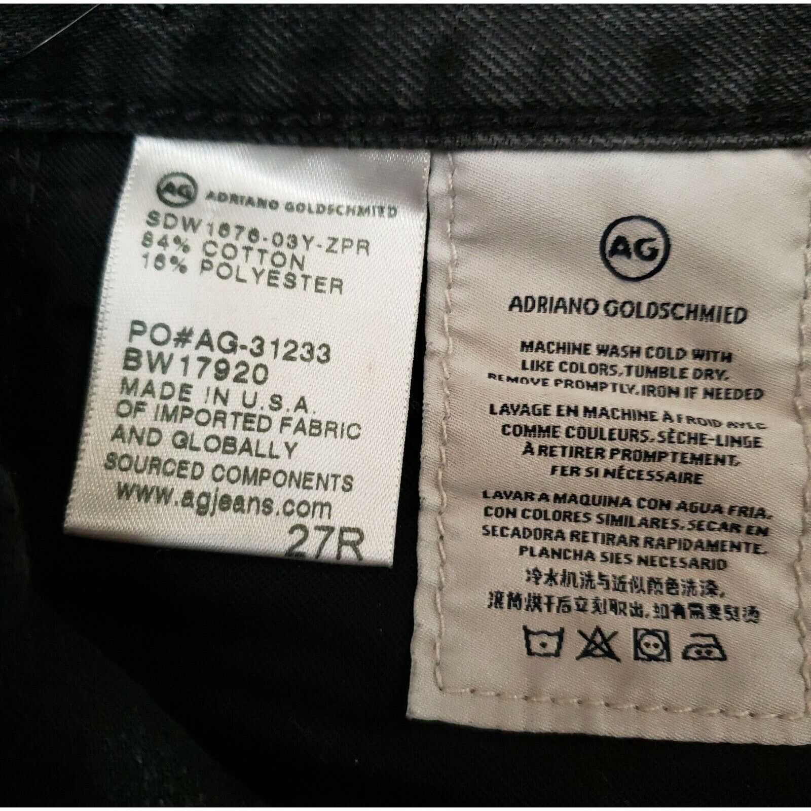AG Adriano Goldschmied Adriano Goldschmied AG-ED The Phoebe Vintage High Waisted Size 27" / US 4 / IT 40 - 7 Thumbnail