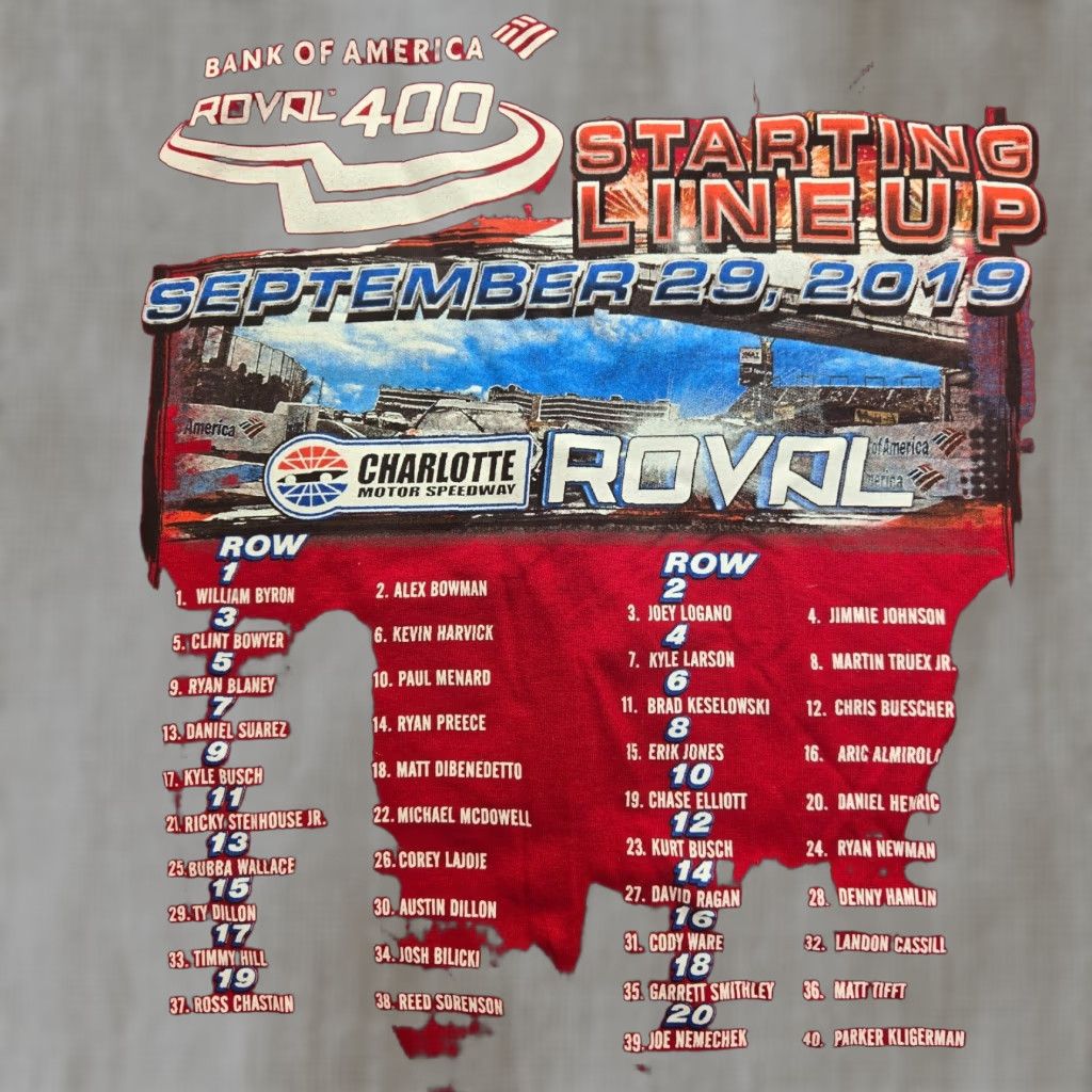 Vintage VINTAGE Roval 400 Madness Charlotte Motor Speedway NASCAR Graphic Red T-Shirt Men's 2XL Size US XXL / EU 58 / 5 - 1 Thumbnail