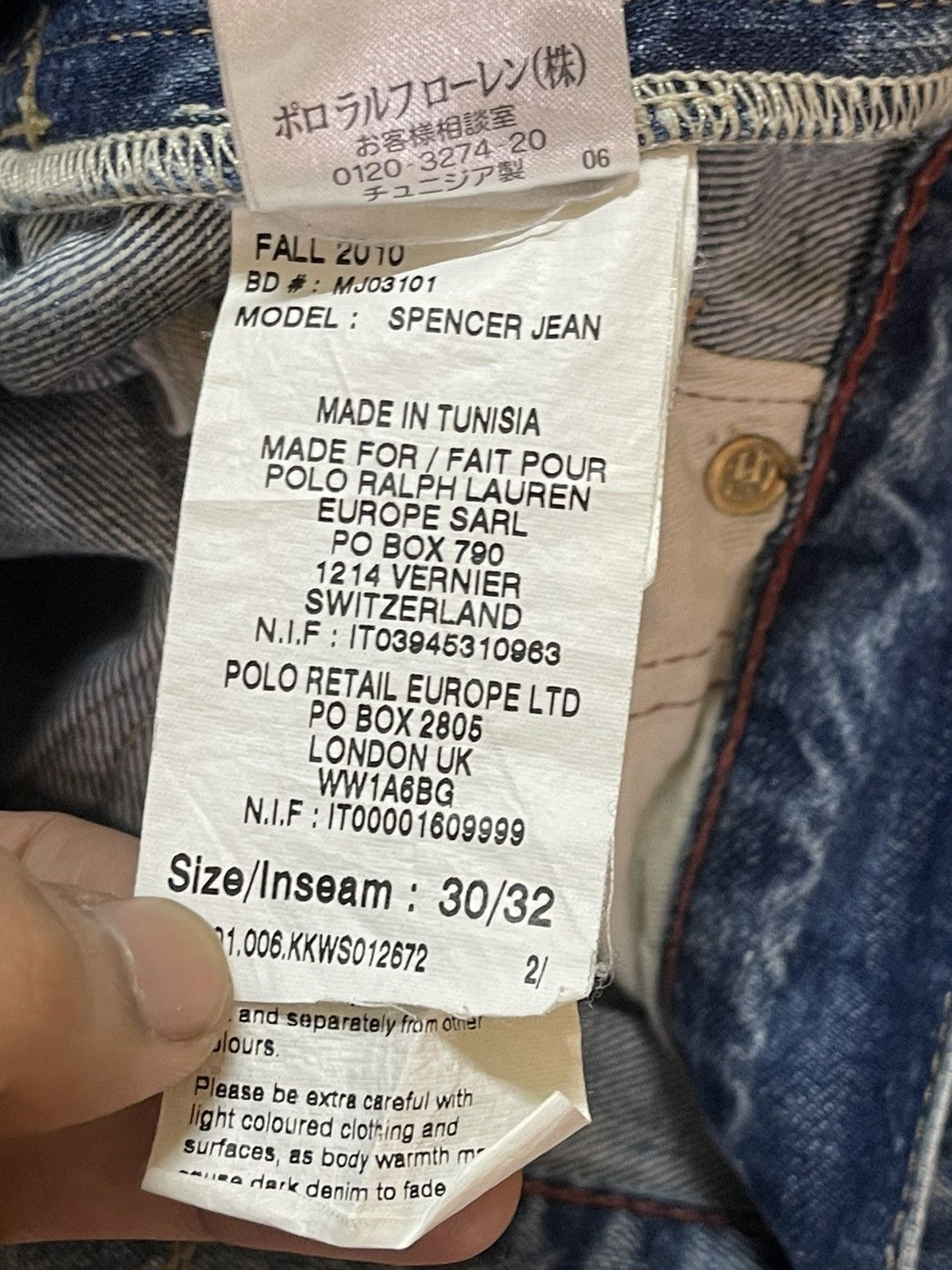 Polo Ralph Lauren Vintage RL Ralph Lauren Faded Wash Style Distressed Jeans Size US 31 - 9 Thumbnail