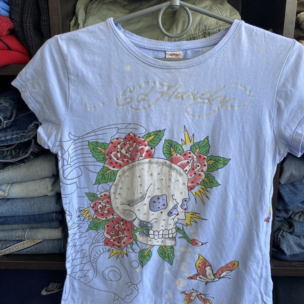 Ed Hardy Vintage Ed Hardy by Christian Audigier y2k opium tee Size L / US 10 / IT 46 - 2 Thumbnail