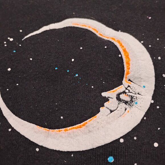 Fruit Of The Loom Vintage Black Cat Crescent Moon Crewneck Sweatshirt Size US M / EU 48-50 / 2 - 4 Thumbnail