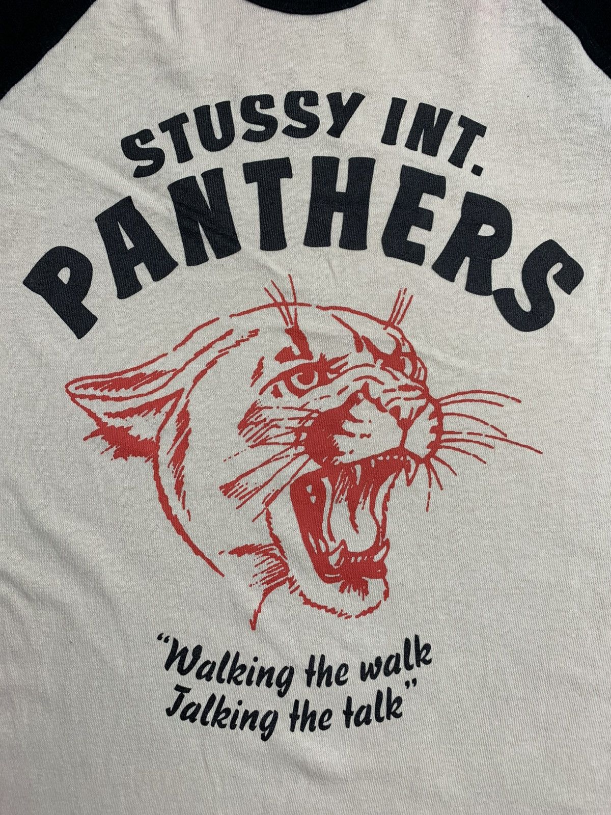 Stussy Stussy Women Japan Raglan Panther Tee – Size S Made in Japan Size S / US 4 / IT 40 - 2 Thumbnail