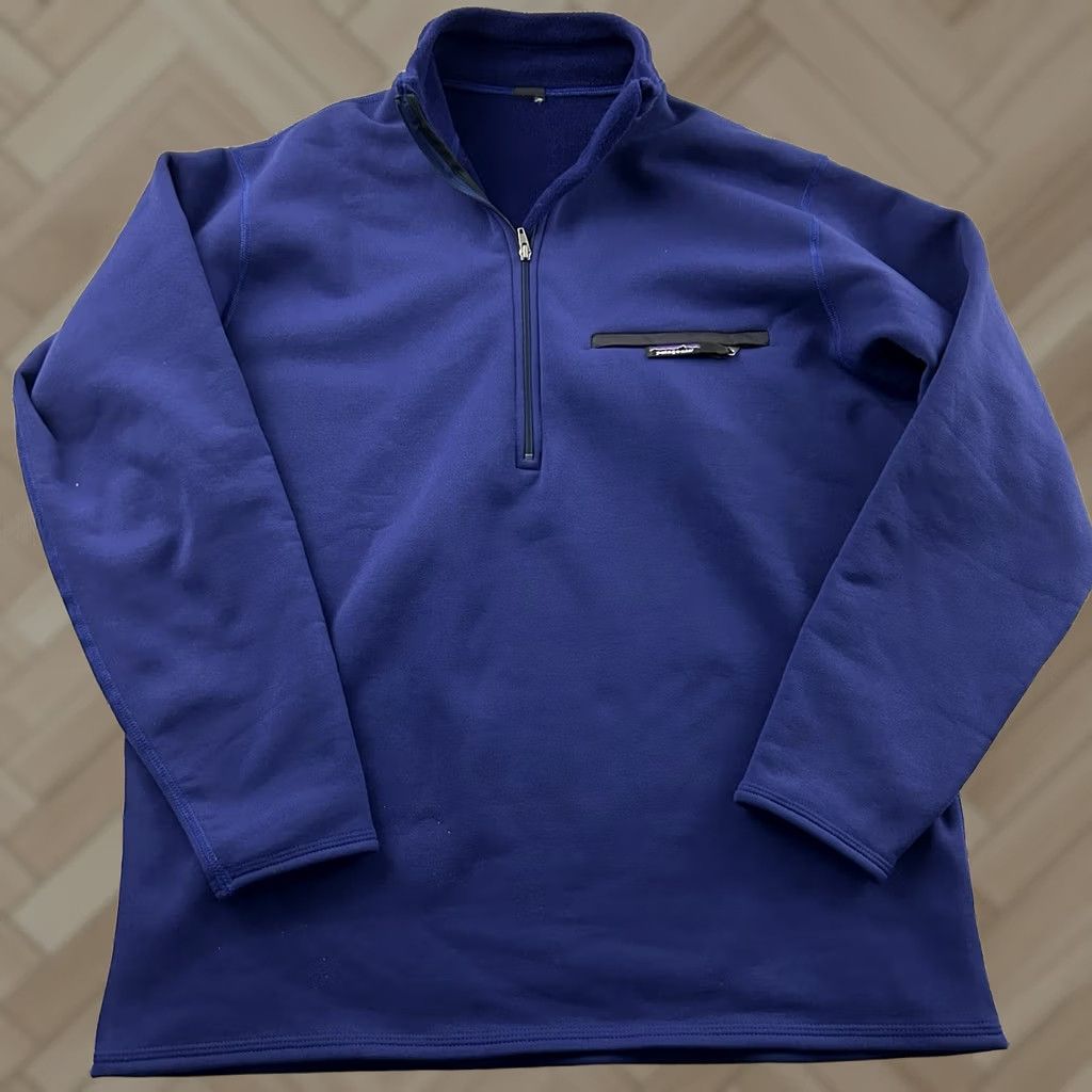 Patagonia Vintage Patagonia 1/4 Zip Fleece Lined Pullover Jacket - Mens Large Blue Size US L / EU 52-54 / 3 - 1 Thumbnail