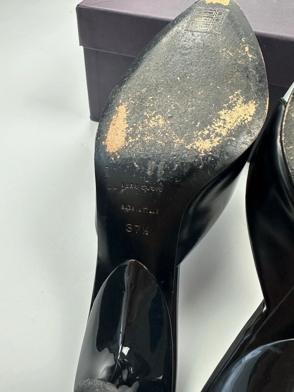 Miu Miu Miu Miu 90’s Kitten Heels Pumps Black & Blue Patent Leather Size US 7.5 / IT 37.5 - 13 Thumbnail