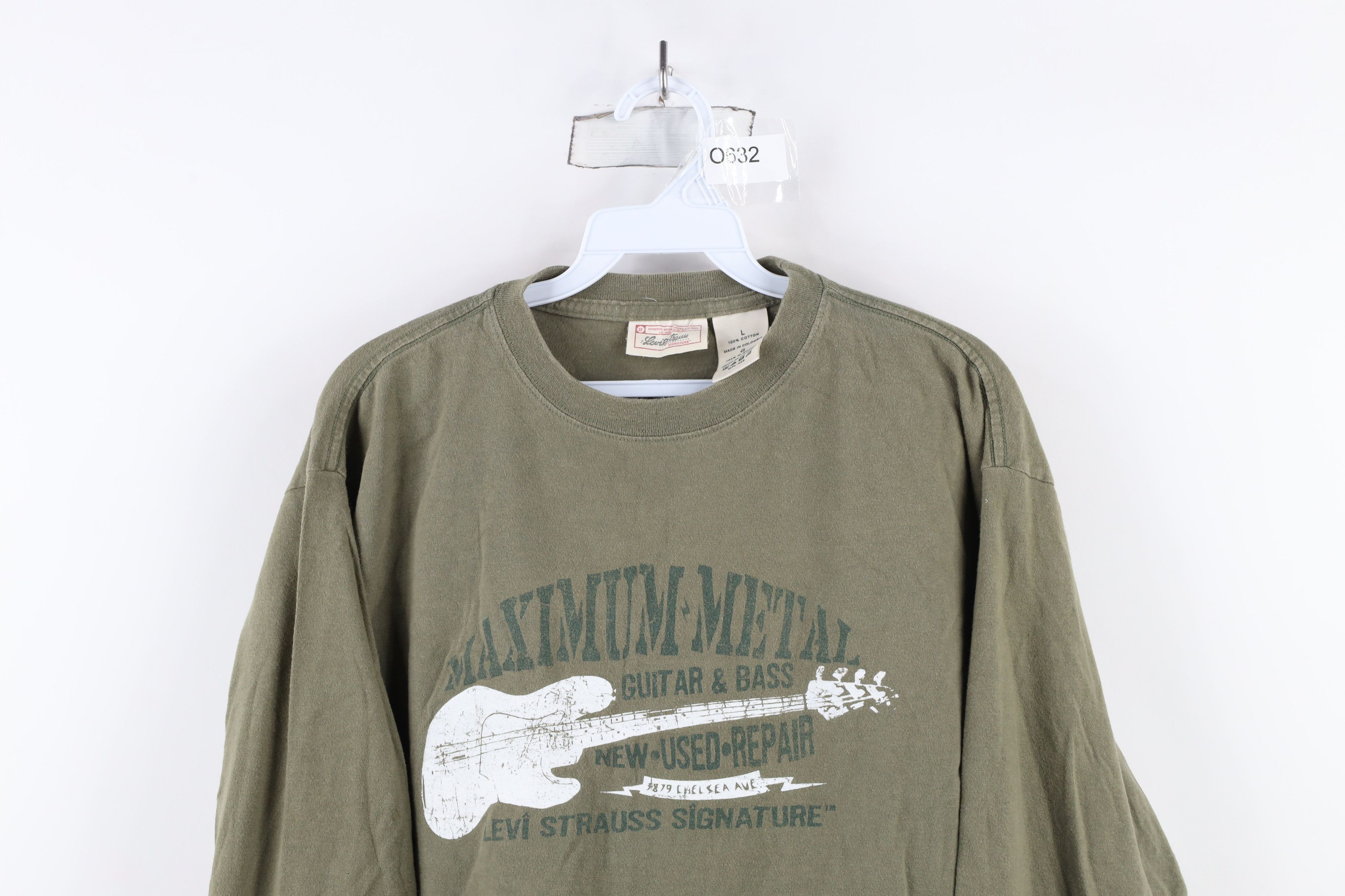 Levi's × Vintage Vintage Y2K 2003 Levis Maximum Guitar Long Sleeve T-Shirt Size US L / EU 52-54 / 3 - 2 Thumbnail