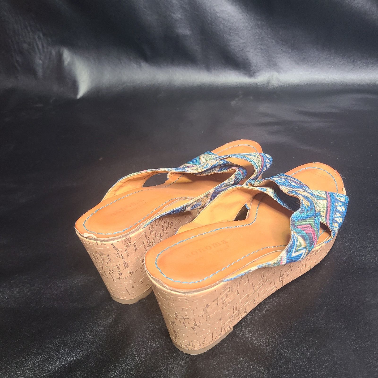 Sonoma Sonoma blue brown fabric wedges size 8 Size US 8 / IT 38 - 3 Thumbnail