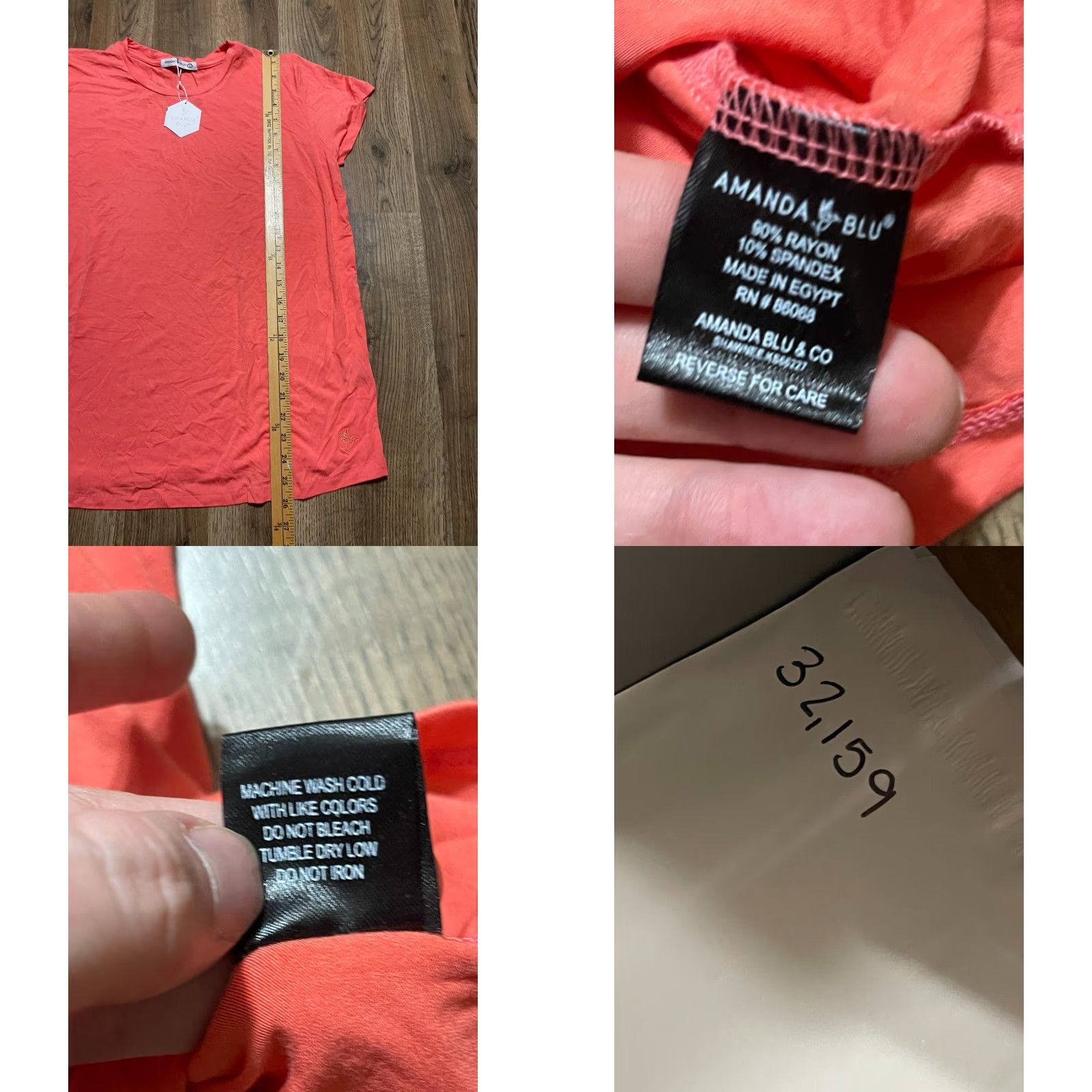 Vintage Amanda Blu Shirt Women's Size Large Orange Short Sleeve NWT Size L / US 10 / IT 46 - 8 Thumbnail