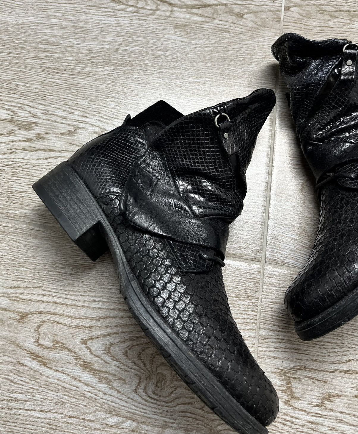 Guidi Python Leather A.S 98 Style Biker Guidi Style Boots 90s Size US 8 / IT 38 - 2 Thumbnail