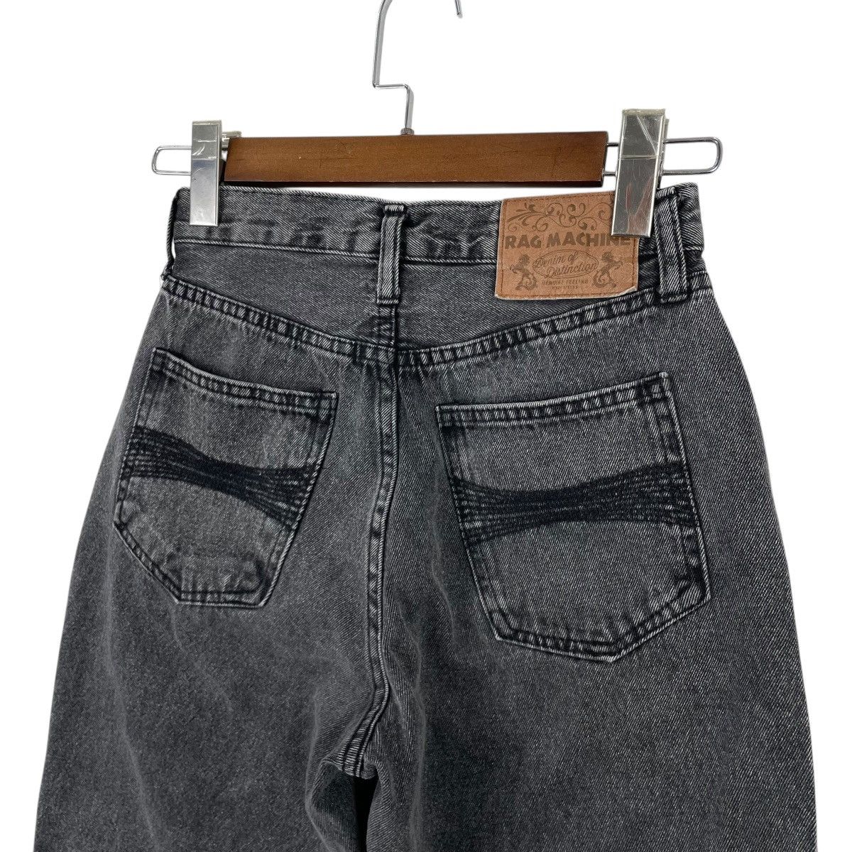 Japanese Brand Rag Machine Japan Faded Black Tapered Jeans Size US 26 / EU 42 - 8 Thumbnail