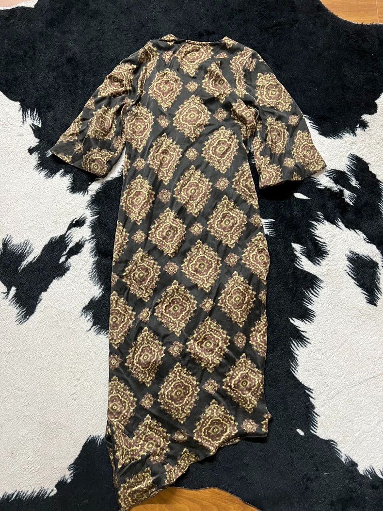 Dries Van Noten DRIES VAN NOTEN Black and yellow silk irregular dress Size M / US 6-8 / IT 42-44 - 8 Thumbnail