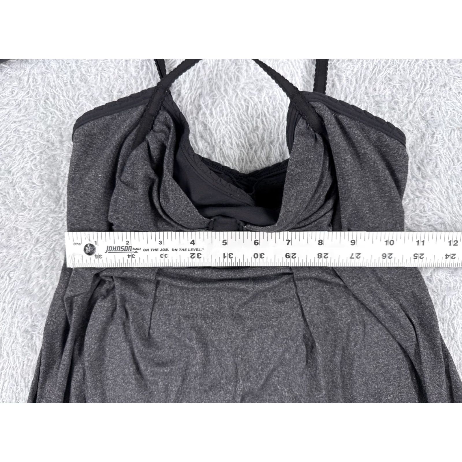 Lululemon Lululemon Shirt Women Tank Gray Black Sleeveless Spaghetti Strap Luxtreme Fabric W1899S 4 XS? Size S / US 4 / IT 40 - 6 Thumbnail
