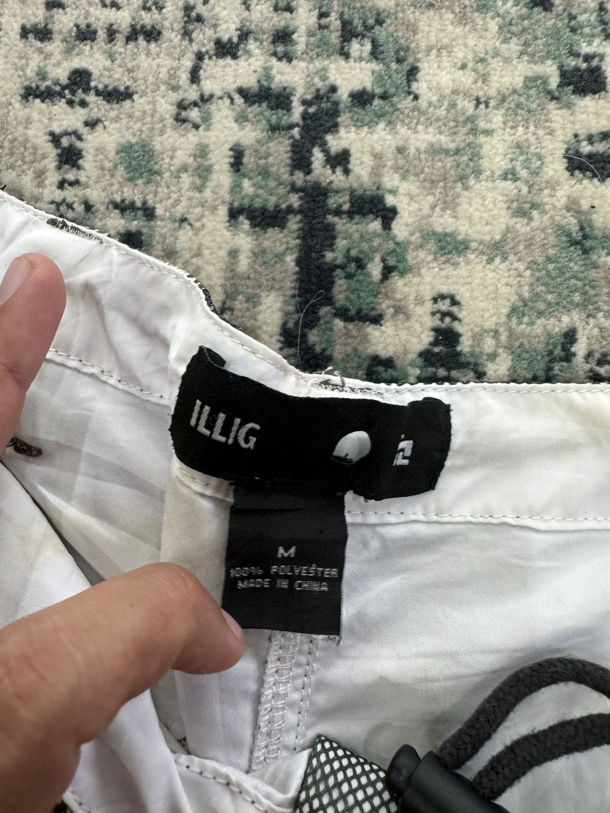 Seditionaries ILLIG MESH CAMO BONDAGE LACE CARGO PANTS Size US 35 - 10 Thumbnail