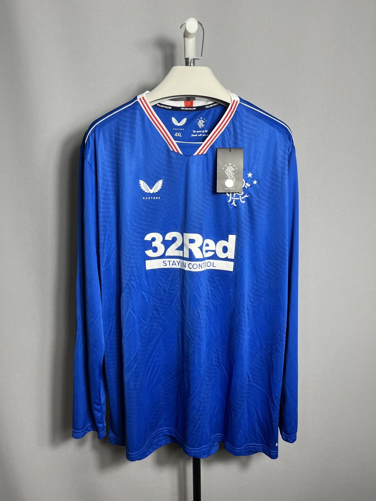 Castore Borna Barisic #31 2020 - 2021 Rangers home shirt mens 4XL Size US XXL / EU 58 / 5 - 1 Thumbnail