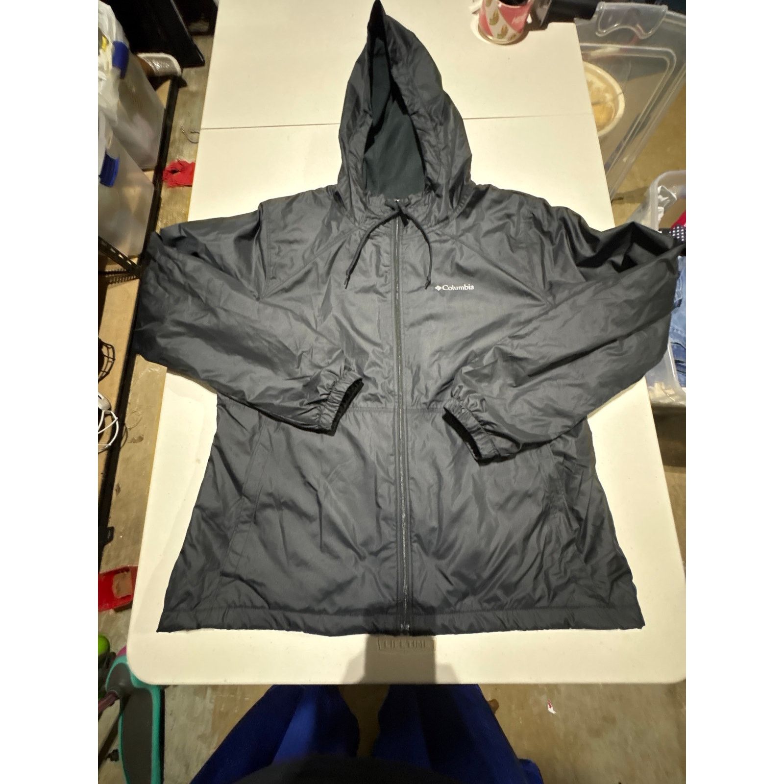 Columbia Columbia Gray Hooded Windbreaker Jacket Men’s XL Coat Size US XL / EU 56 / 4 - 2 Thumbnail