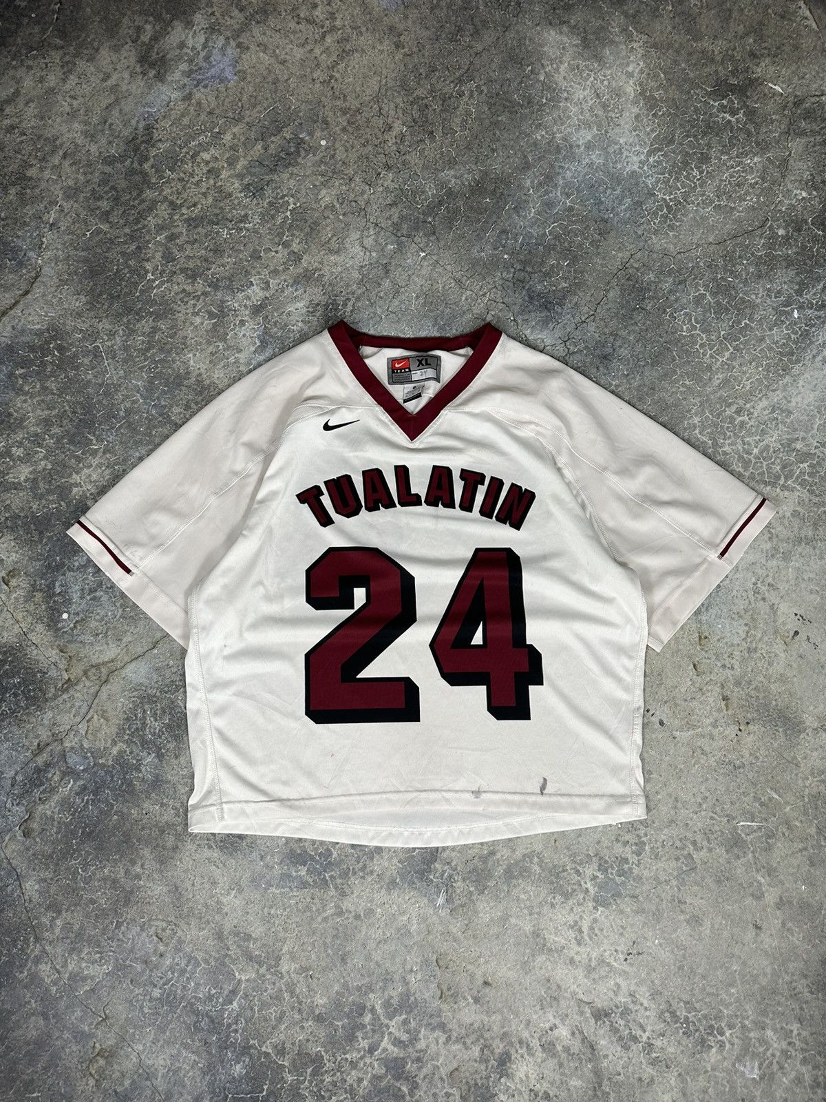 Nike × Vintage Vintage Distressed Cropped Nike Football Jersey Size US XL / EU 56 / 4 - 1 Thumbnail