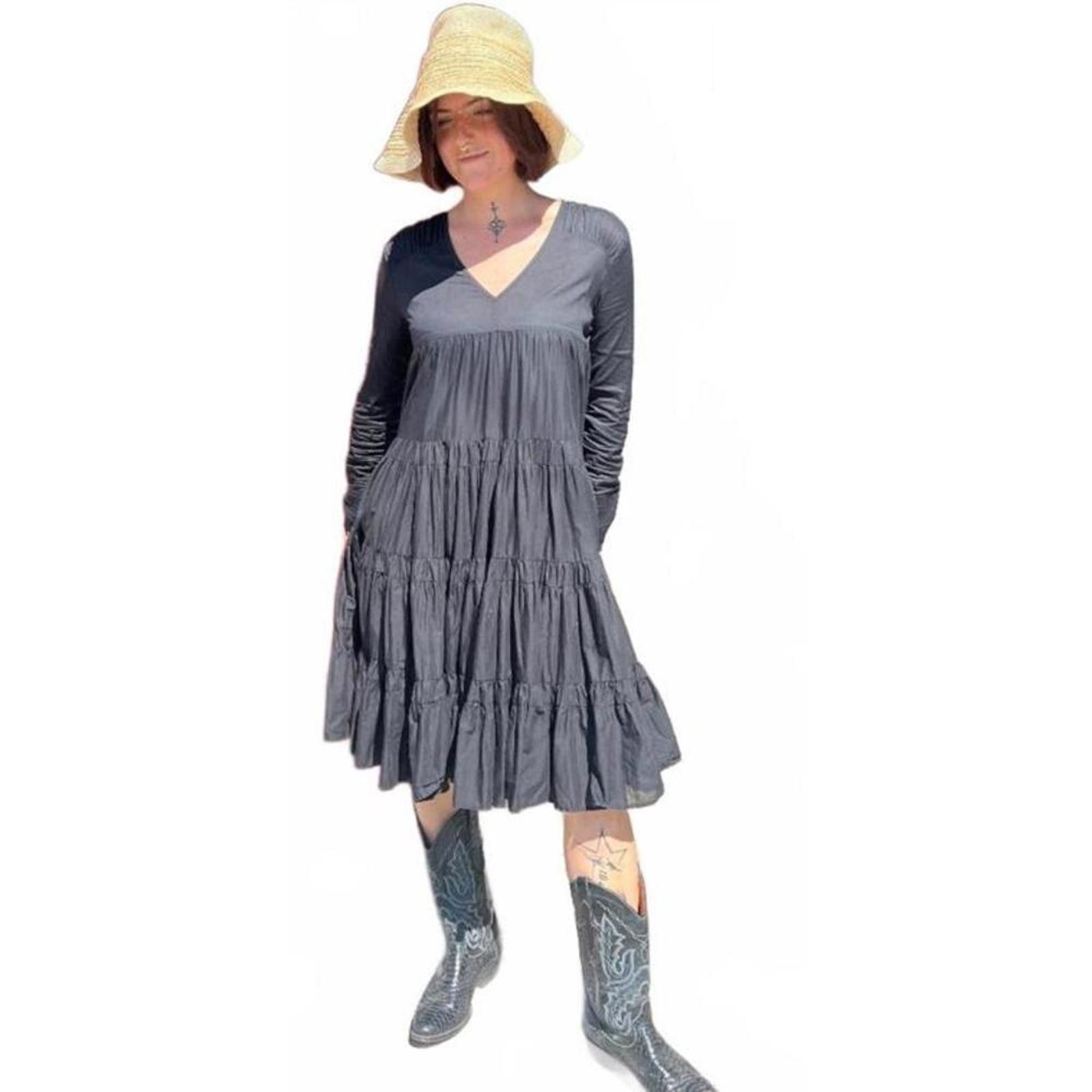Designer Merlette Women’s Dramatic Tiered Dress – Size Small Size S / US 4 / IT 40 - 2 Thumbnail