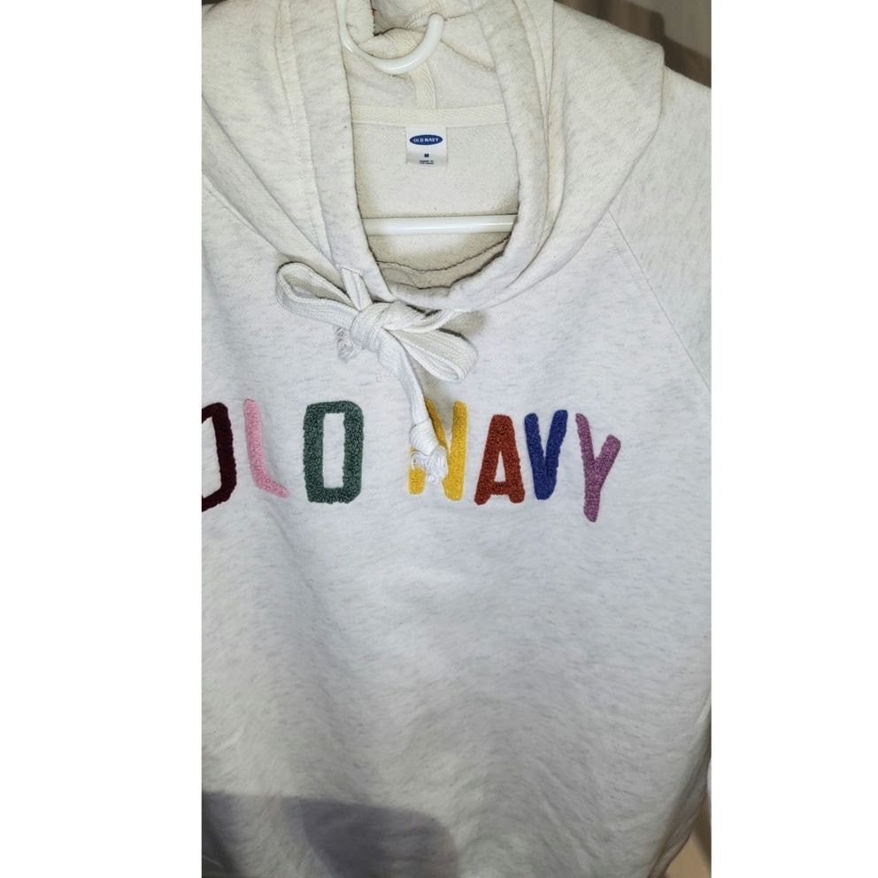Old Navy Old Navy Rainbow Logo White Pullover Hoodie Size Medium Size M / US 6-8 / IT 42-44 - 6 Thumbnail