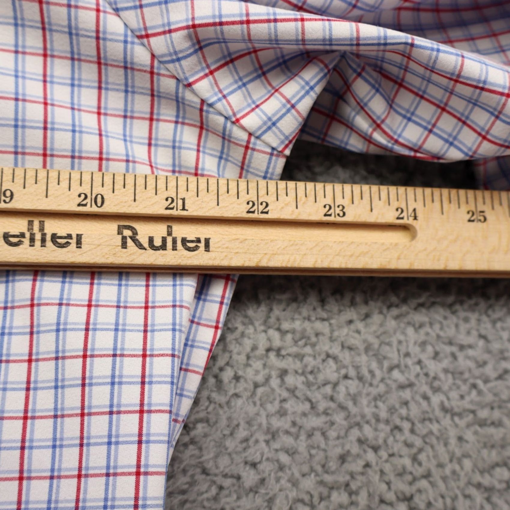 Mizzen+Main Mizzen+Main Shirt Men M Medium Trim Fit Red Blue Plaid Performance Size US M / EU 48-50 / 2 - 4 Thumbnail