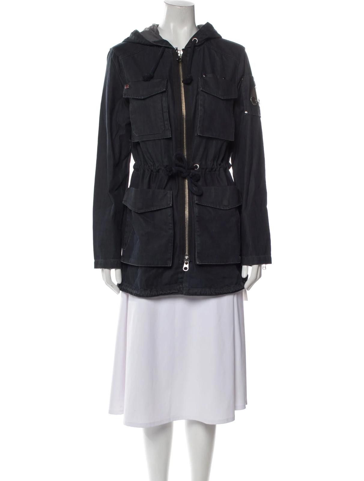 Moose Knuckles Moose Knuckles Dark Blue Cotton Utility Jacket Size: S Size S / US 4 / IT 40 - 1 Thumbnail