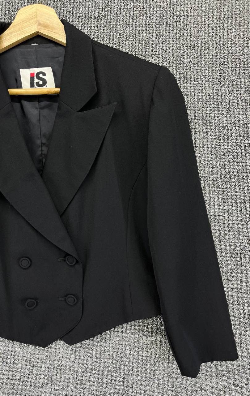 Issey Miyake Vintage 80s Issey Miyake Black Wool Coat Cardigan Jacket Size M / US 6-8 / IT 42-44 - 4 Thumbnail
