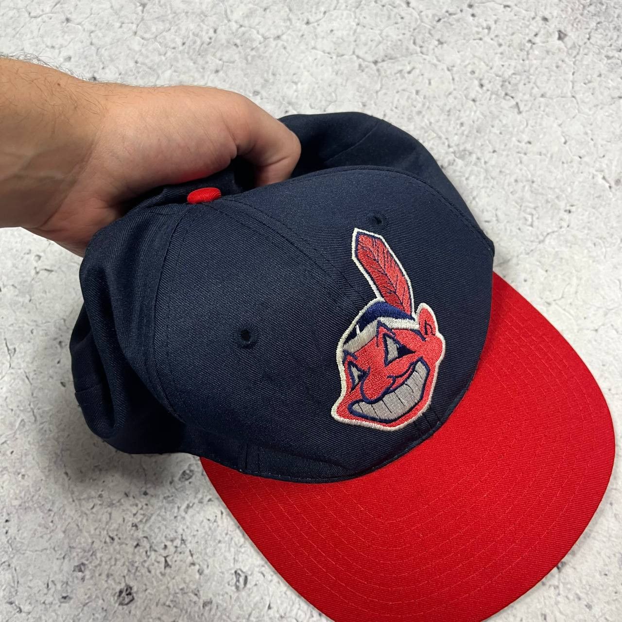 MLB Cleveland Indians MLB Baseball Cap Vintage 90s Size ONE SIZE - 3 Thumbnail