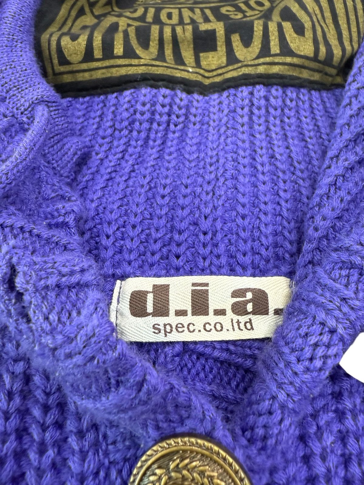 Japanese Brand D.I.A Studded Purple Knit Hoodie Size XS / US 0-2 / IT 36-38 - 8 Thumbnail