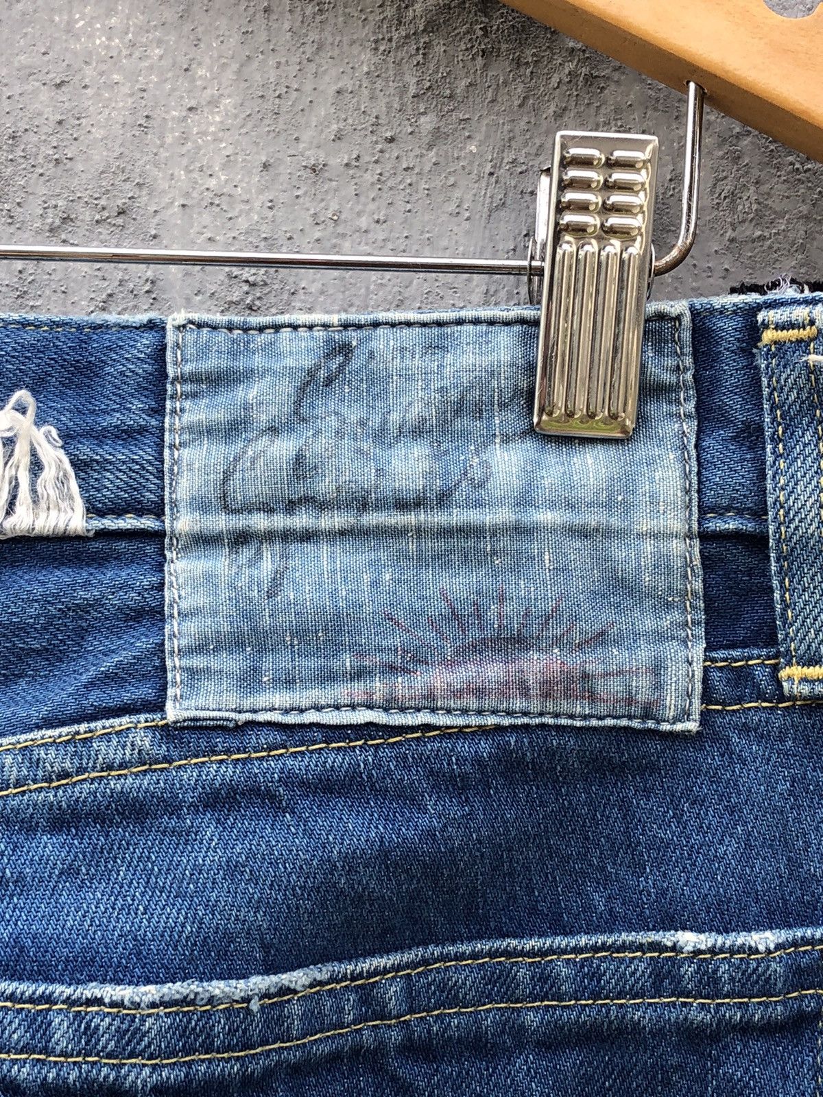 Japanese Brand Sunny Sports Distressed Jeans Size US 33 - 10 Thumbnail