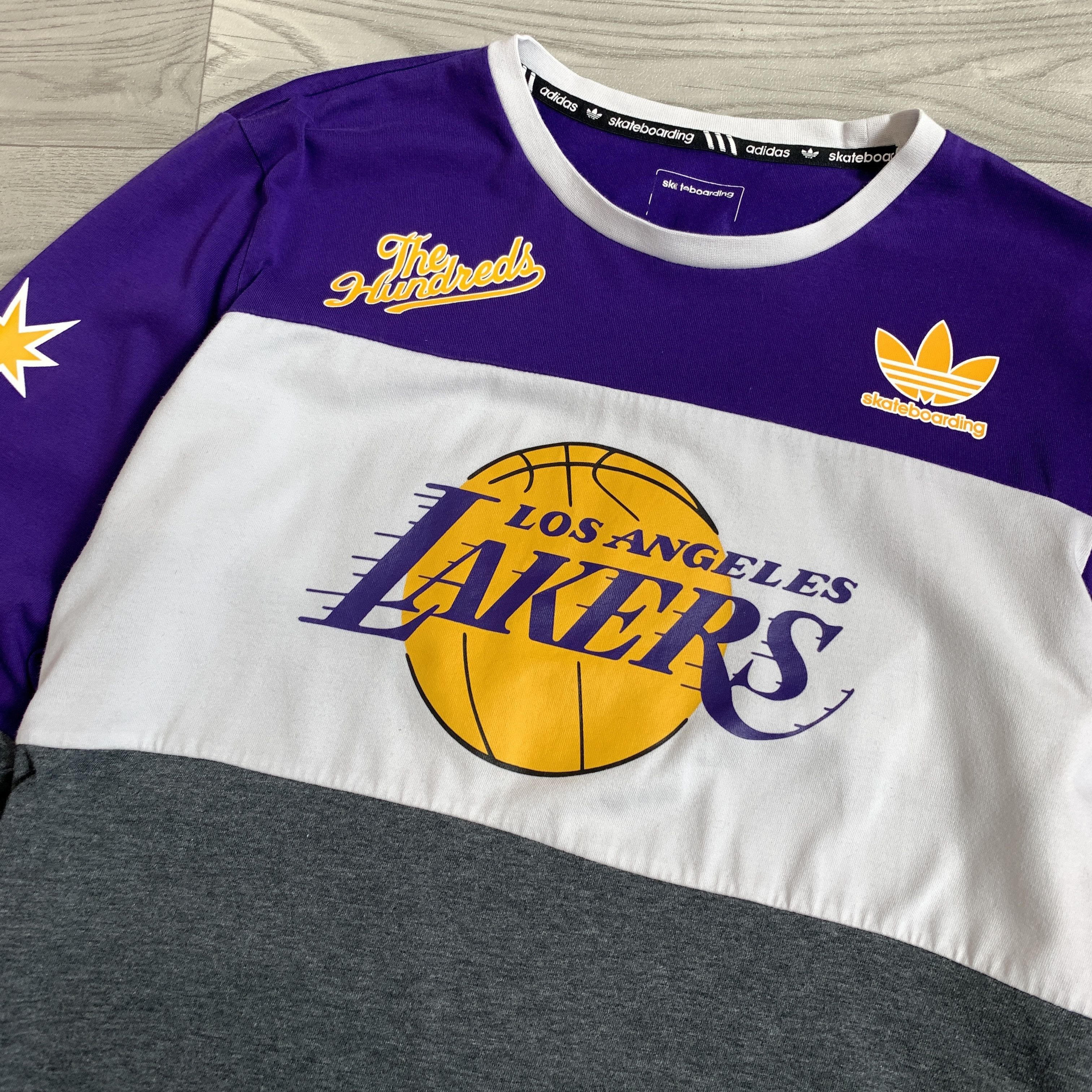 Adidas Adidas x The Hundreds x L.A. Lakers Longsleeve Tee Shirt Size US M / EU 48-50 / 2 - 10 Thumbnail