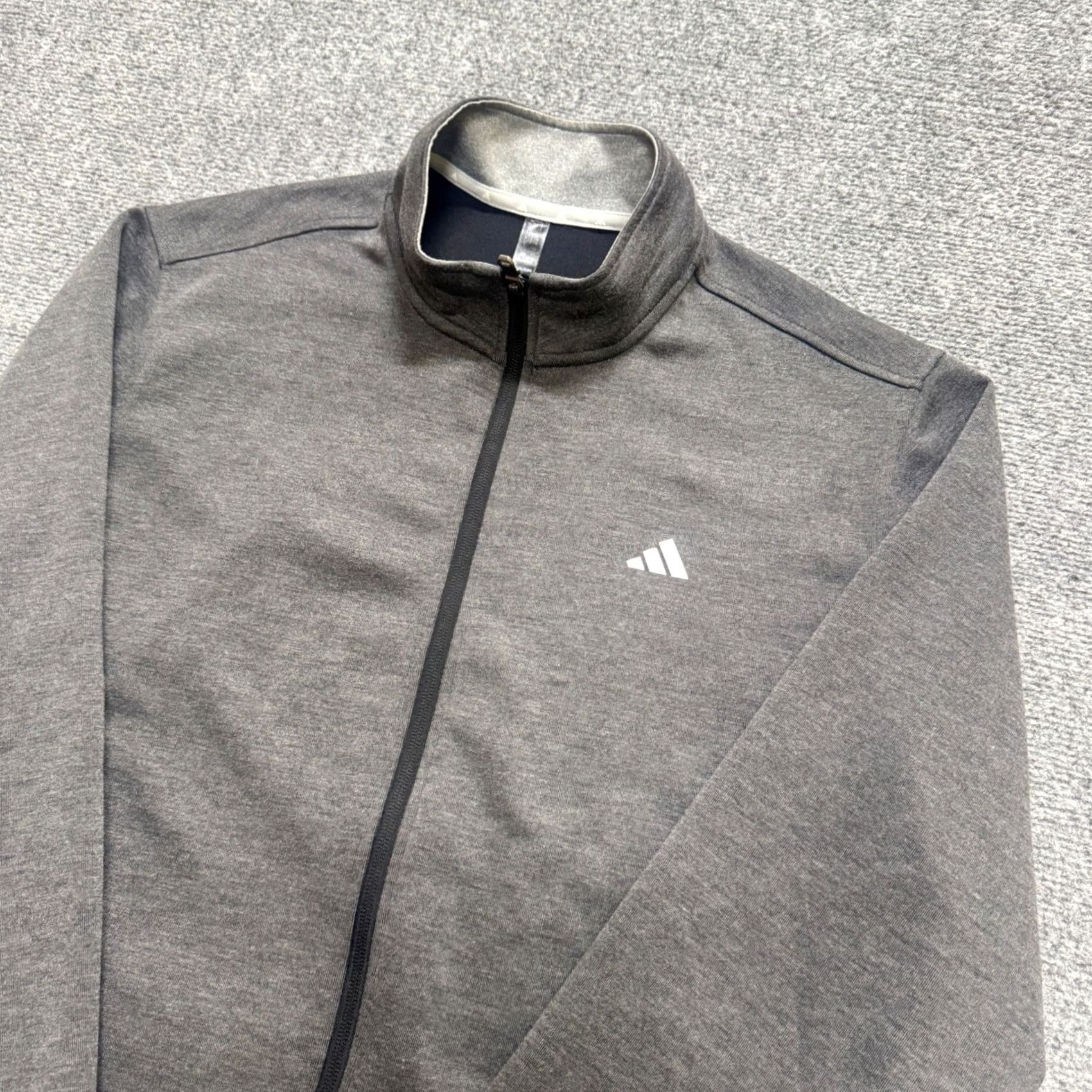 Adidas Adidas Men's Elevated Jacket Full Zip Lightweight Fleece L Gray ADVR0896 Size US L / EU 52-54 / 3 - 2 Thumbnail