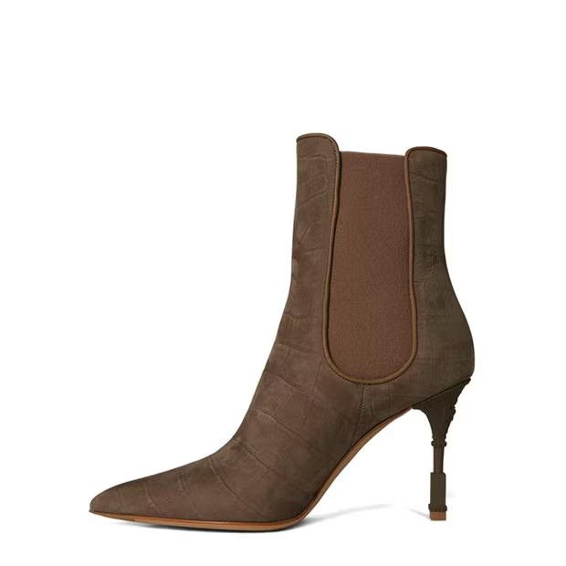 Balmain o1g2r1mq0924 Moneta Ankle Boots in Taupe Size US 6 / IT 36 - 2 Thumbnail