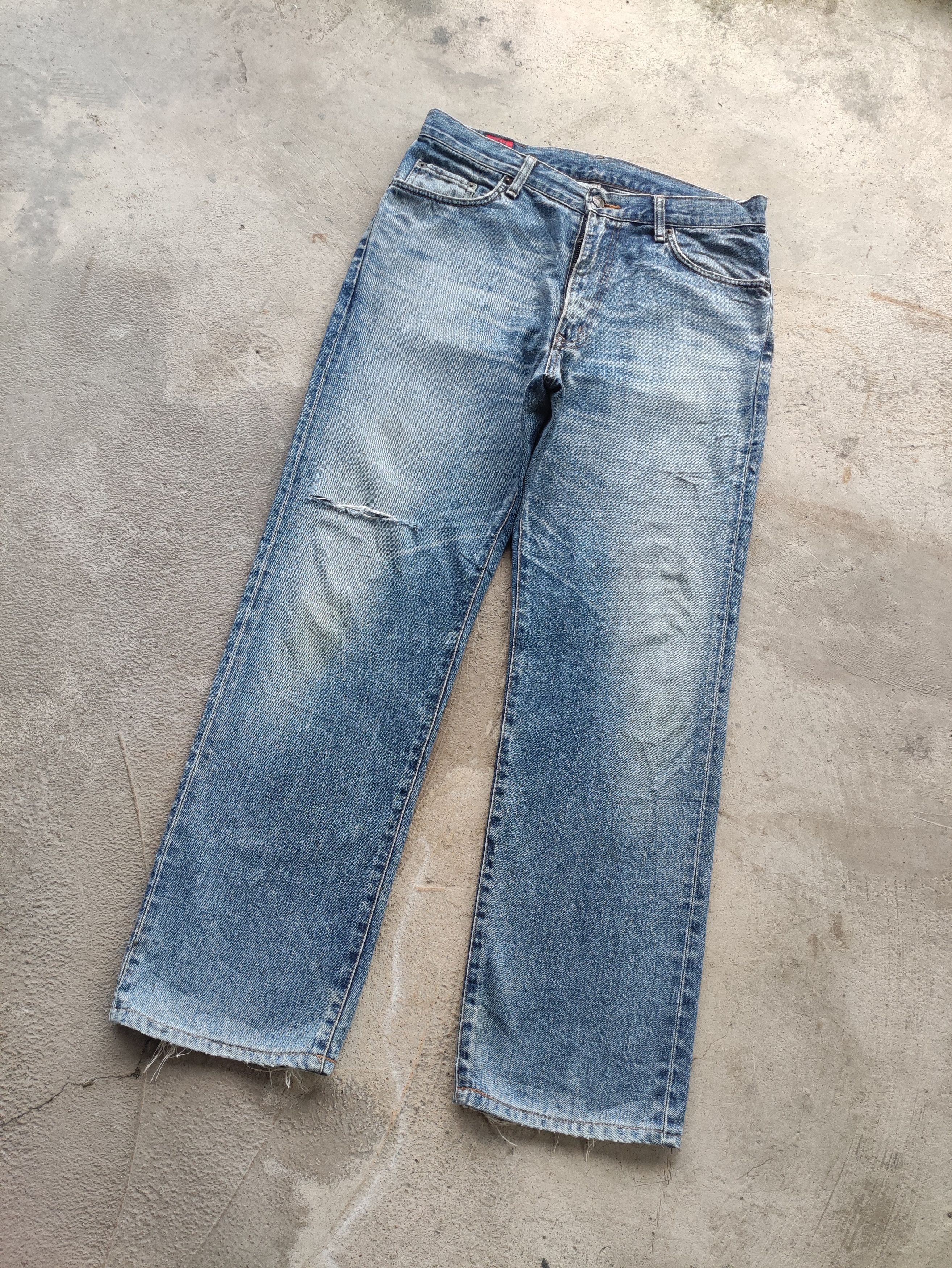 Edwin Vintage Edwin 503 Japan Distressed Faded Denim Size US 35 - 2 Thumbnail